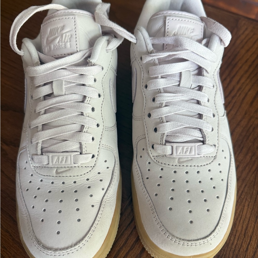 Nike Air Force 1 Sneakers - White and Tan
